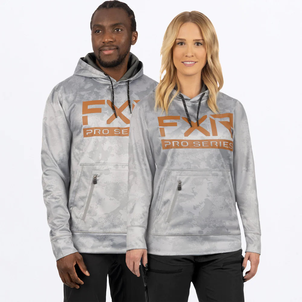 FXR Unisex Pro Tech Hoodie-Grey Camo/Bronze