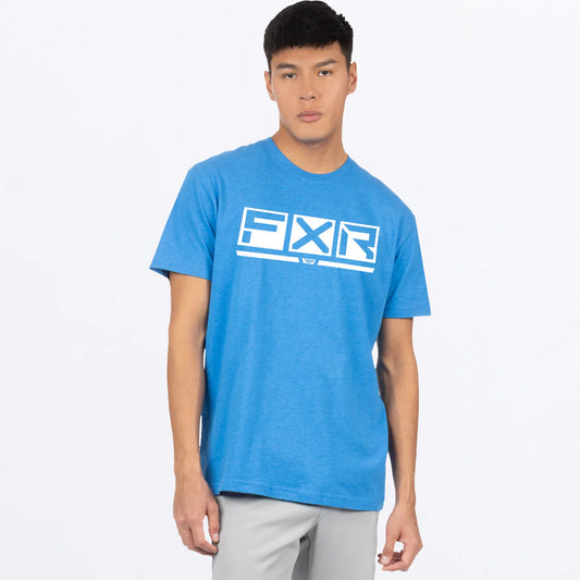 FXR M Podium T-Shirt - Tranquil Blue/White