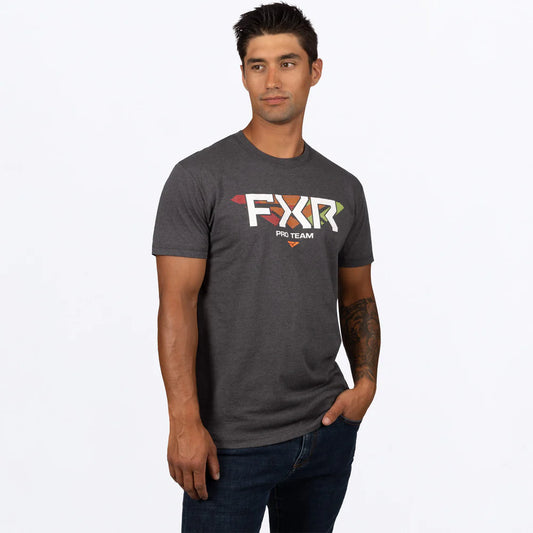 FXR M Split T-Shirt - Char Heather/Inferno