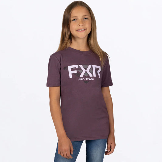 FXR Youth Split T-Shirt - Muted Grape/Dusty Lilac