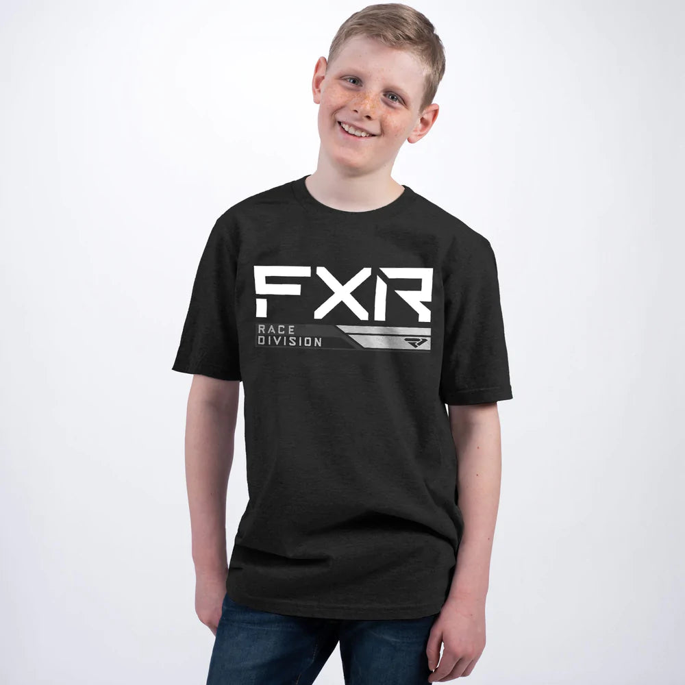 Youth Race Division T-Shirt 21S - Black/White