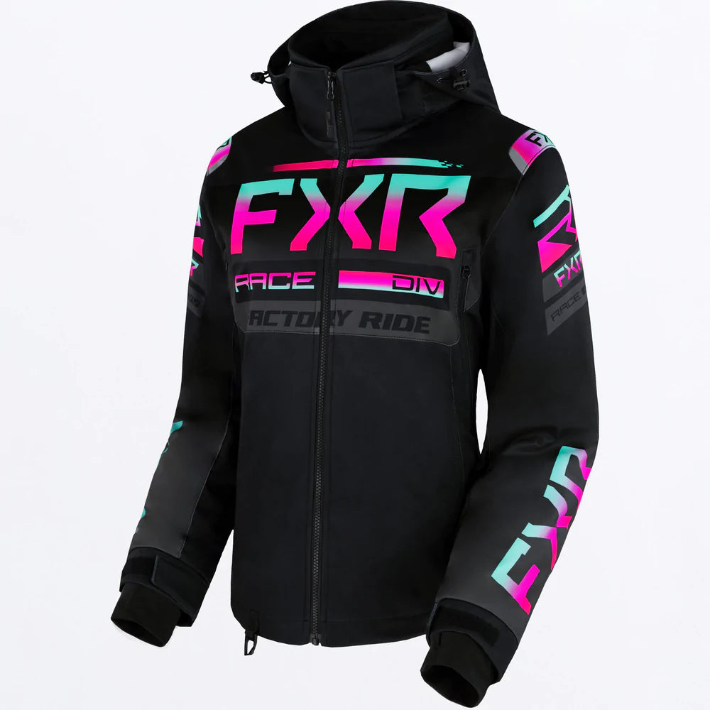 Woman's RRX Jacket - Black/Mint-Rasp Fade